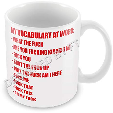 FlyingTurtles My Vocabulary at Work Ceramic White 11oz Mug by FT
