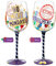 NymphFable Verre à Vin Peint à la Main Heureuse Retraite Verre Vin Rouge 42cl Cadeau Unique Personnalisé pour Ami (lot de 1)