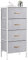 Yaheetech Narrow Chest of Drawers Bedroom Storage Drawers with wooden Handles Fabric Storage Unit Clothes Organizer Dresser for Living Room Nursery Hallway Easy Assembly, 45x30x98cm