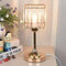 Mengjay ModerneLampe de bureau Lampe de Chevet en Verre,Lampe de table en cristal Rétro Lampe de chevet élégante en cristal Lampe glorieuse Lampe de chevet décorative E27 lampe de table (B)