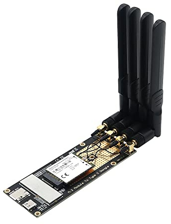 M.2(M.2) 3G/4G/5G Modul auf Typ C/USB 3.0 Adapter mit NANO SIM Kartensteckplatz für RM500Q/RM500U /GM800/ SIM8200 Modul mit 4x 2.4G/5G Antenne