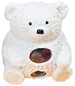 Baby Cute Bear Dekompressionsspielzeug Multicolor Simulation Tier Stress Spielzeug Kinder Geschenke Kinder Erwachsene Stressabbau Spielzeug 5ml Hasenohren Mütze Beweglich Kappe (Random, One Size)