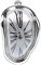 SANON Surrealist Clock Melting Time Warp Clock L- Shaped Curved Surface Over Shelf Clock for Home Office Shelf Decor Gift