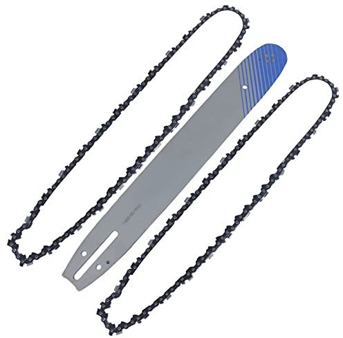 SPARES2GO 14 Chains & Bar Set Compatible with Bosch AKE30B AKE30LI AKE35B AKE40B PKE25 PKE30B Chainsaw (52 Links, 3/8″ LP, 35cm)