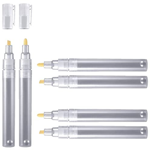 Wisyurt 6 Leere, BefüLlbare -Farbstift-Marker, NachfüLlbarer Farbstift, Feine Spitze, Graffiti-Marker, Acryl-Marker für ÖLmalerei