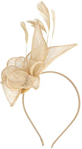 Fascinator Hut Damen Feder Haarschmuck mit Clip Hochzeit Tea Party Hüte Schleier Stirnband Haarband Kopfbedeckung für Mädchen Frau Karneval Kostüm Zubehör