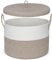 ORGMASTER Large Laundry Basket with Lid, Cotton Rope Laundry Hamper Foldable Storage Organizer Bin Blanket Basket for Comforter, Cushions, Clothes, Pillows, 52 x 52 x 38 cm, Brown/White