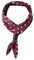 WANYING Herren quadratische Halstuch mit Leder Loop Multifunktionstuch Kopftuch Nickituch Bandanas Trachtentuch Bandanas Vintage Retro 60x60 cm - Druckmuster Vogel Weinrot