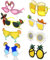 JOLIGAEA 8 Paires Hawaïennes Lunettes de Fête, Lunettes de Soleil Tropicales Hawaïennes, Lunettes Drôles, Nouveauté Lunettes Photo Prop, Lunette Fantaisie Décoratives pour Adultes et Enfants