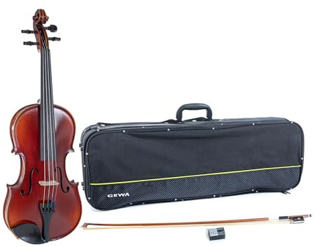 GEWA Violingarnitur Ideale VL 2 – 4/4 spielfertig, Massaranduba Bogen, Larsen Aurora Saiten, Violinkoffer