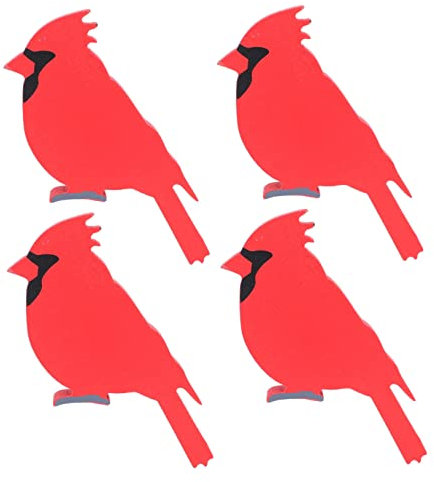 IMIKEYA 4 Stück Vogel aus Holz kreative Weihnachtsdekoration Vögel Dekoration Weihnachtsschmuck Weihnachts Figuren Wohnkultur Schmücken weihnachtsszene schmuck weihnachtsvogelszenendekor