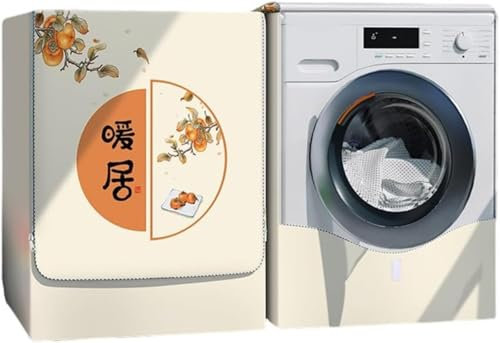 MLordoarf Washing Machine Cover Waterproof Dustproof Sun Protection for Front Loading Washing Machine Dustproof Cover Tumble Washing Machine Dryer Protection