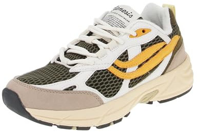 Genesis 1005435 G-Eco`99 Multi Mesh - Damen Sneaker - White-Olive-Orange, Größe:37 EU