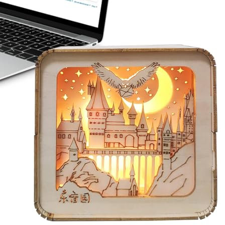 Luz nocturna, Puzzles para adultos | Pequeños rompecabezas de madera,Kit de construcción de maquetas, luz nocturna para, lámpara de escritorio de dormitorio, juguetes educativos de aprendizaje para el