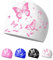 Cuffia Piscina Donna in Silicone Antiscivolo, Resistente all'Acqua – Design Elegante per Nuoto (Farfalla bianca)