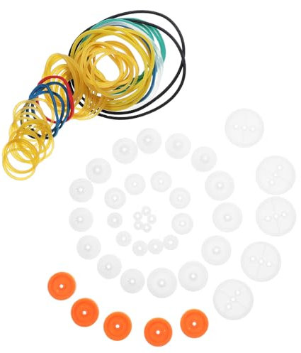 OSOLADY Pullwheel Combination Bag Plastic Model Accessories DIY Helicopter Toy Parts Rubber Drive Belt Pulley for Rc Car Experiment