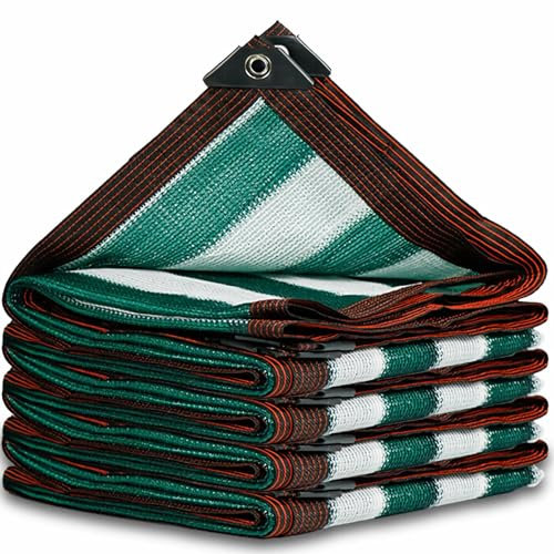 CAQXAQP Telo Ombreggiante Rete ombreggiante giardino con occhielli,85% Tasso di ombreggiatura Vela Ombreggiante Rete Righe 4X7m Telo ombreggiante per pergola patio Serra