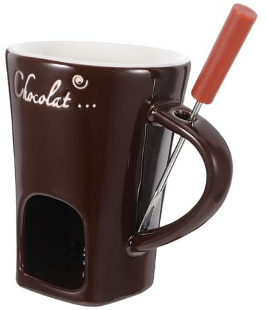 UTHCLO 1 Ensemble Fondue au Chocolat Fondue savoyarde Fondue Fromage Fondue au Fromage Suisse Fondue au Beurre caquelon à Fondue à Main fondoir à Fondue au Fromage céramique Coffee