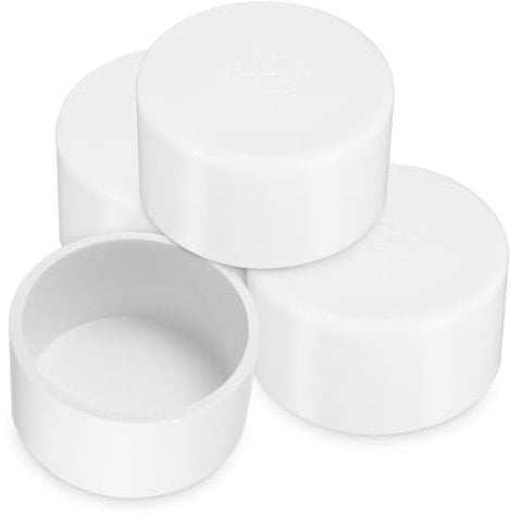 Cabilock 4pcs PVC Pipe End Cap Fittings Socket Plugs for Sprinkler and Garden Use Lightweight PVC Material Efficient Leak Prevention for Home and Industrial Projects