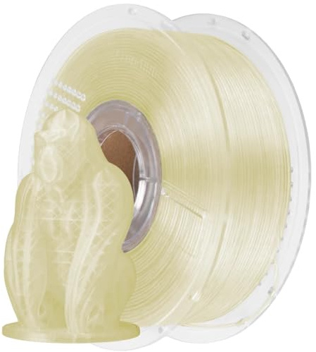 AzureFilm Original PLA Filament für 3D-Drucker, 1,75 mm, 1 kg Spule, einfach zu drucken, hohe Präzision, glatte Oberfläche, ideal für Prototypen (transparent, 1 kg)