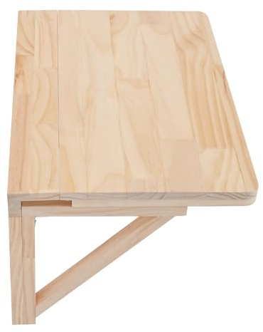 Mesa plegable de pared, Mesa plegable montada en la pared de madera de pino, plegable y que ahorra espacio, Para balcón, oficina, baño, caravana, almacén, garaje, sala de estar, estudio, dormitorio