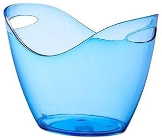 Xumh2024-3 Eiswürfelbehälter Acryl-Eiskübel, großes Fassungsvermögen, Sektkübel, Bar-Eispellets-Eimer, gefüllter Eiskübel für die Eiswürfel Aufbewahrung(Blue)