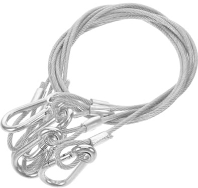 Toyvian Cable de Seguridad de Acero Inoxidable para Iluminación de Escenario, 4 Piezas, 70 Cm, Capacidad 20 Kg, Cuerda de Alta Resistencia para Equipos de Sonido y Teatro