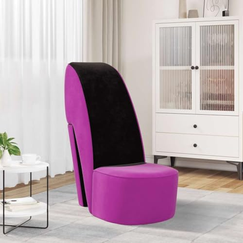 mtlskopl Samt Loungesessel Lila, Stöckelschuh-Look, 43×82,5×85,5 cm, 110 kg, Sessel für Living, Schlafzimmer, Dressing