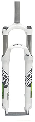 FKXSXAZ Bike Suspension Front Fork 26 27.5 29 Inch Mountain Aluminum Alloy Mechanical Disc Brakes 2640g(White Green,27.5)