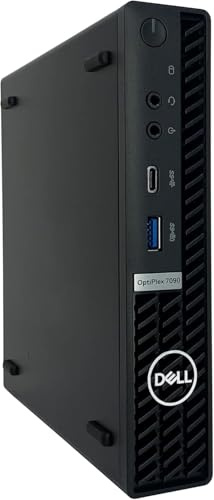 Dell Optiplex 7090 Mini Desktop, Intel Core i7-10700T, 16 GB di RAM, SSD 512 GB, Wi-FI, Bluetooth, tastiera QWERTY US, Windows 11 Pro (ricondizionato)