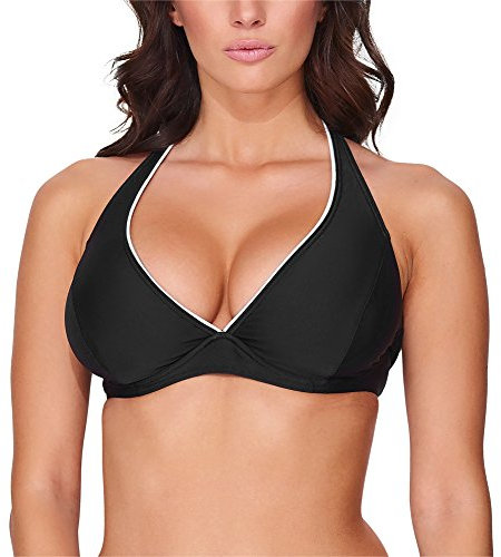 Merry Style Top Bikini Donna 74RN24 (Nero (9240)/Bianco, EU 90 C=IT 5 C)