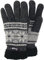 Claus Modes Damen Finger Handschuh mit Norweger Muster Thinsulate, Farben:grau mit dunkelgrau, Handschuhgröße:XL