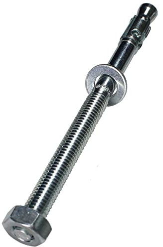 5x Lumonic Anclaje para cargas pesadas M10 x 140 Galvanizado I Para uso como anclaje metálico, anclaje de perno, anclaje de rayo I Diversos tipos de inst