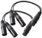 Devinal Cable Divisor XLR Hembra a 2 Macho, Adaptador Equilibrado de 3 Pines a 2 Conectores, 1 Pie, Paquete de 2