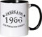 Mister Merchandise Becher Tasse Jahrgang 1966 zur Perfektion gereift Kaffee Kaffeetasse liebevoll Bedruckt Aged to Perfection Geburtsjahr Weiß-Schwarz