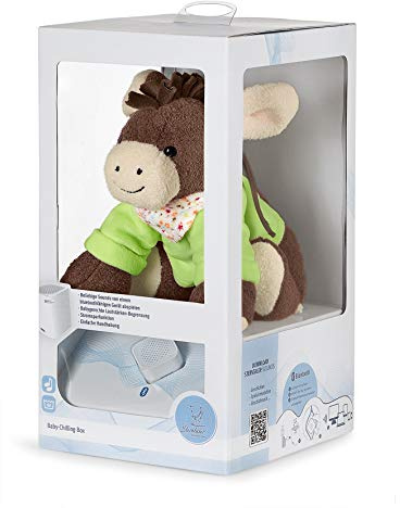 Sterntaler Chilling Box Emmi, Digitale Spieluhr, inklusive Bluetooth-Lautsprecher und USB-Kabel, Alter: Babys ab der Geburt, 20 x 20 x 8 cm, Grün