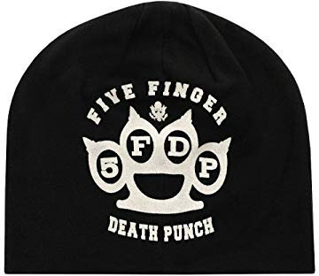 Rocks-off Official Five Finger Death Punch Schwarze Beanie aus Heller Baumwolle für Männer
