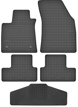 Fußmatten Vorne, Hinten + Tunnel Matte 5er Set für Renault Megane 4 IV ab 2016 Gummi Gumimatten