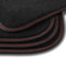 Bär-AfC Auto Fußmatten Premium passend für Mazda 3 BM 2013-2019, Autoteppiche Velours Schwarz, Nubuk Band Schwarz, Doppelnaht Rot + Rot, Set 4-teilig, MA09383