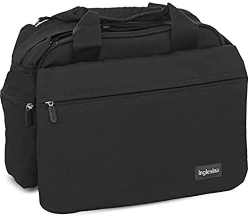 Inglesina My Baby Bag, Nero, Borsa Fasciatoio per Neonato, Multifunzione, Pratica e Capiente, Mamma Papà, Tasca Termica, Scomparti Organizzati