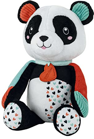 Clementoni Baby 17656 - Weicher Plüsch-Panda - lehrreiches Plüschtier, weiches Spielzeug für Babys Entwicklung, Stofftier für Säuglinge, Lernspielzeug, Kleinkinder ab 0 Monaten