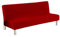Meicynhoger Housse de Canapé Clic Clac Extensible 3 Places,Couverture de Canapé pour Banquette Clic Clac Pliant sans Accoudoirs 180-210cm (L,Rouge)
