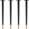 4X Metal Furniture Legs Iron Table Legs Cone Sofa Support Foot DIY Replacement Furniture Feet for Couch Cabinet Cupboard Nightstand Chair Dining Table Desk,with Screws,Black Gold (50cm/19.7in)