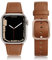 Tuocal Bracelet en cuir véritable compatible avec Apple Watch 38 mm, 40 mm,Bracelet de rechange en cuir véritable pour Apple iWatch Series 7 6 5 4 3 2 1 SE Sport Edition pour homme et femme,Marron