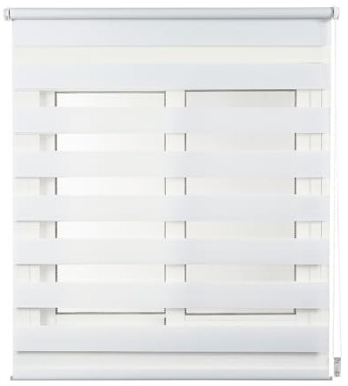 STOR PLANET NX151 Clip&Fix Plissee Nacht und Tag weiß 60 (B) x 180 (H) cm, bunt, Talla única