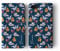 Tirita Personalised Leather Flip Wallet Phone Case with Card Holder Compatible with iPhone 13 Mini - Spiritual Elements [05 - Blue Butterflies]