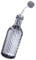 mixcover Designer Glasflasche in 2 Farben mit 0,65 Liter Fassungsvermögen Trinkflasche Glaskaraffe Karaffe Grau
