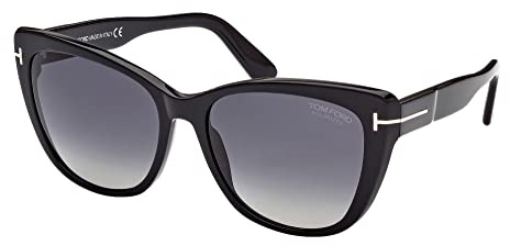 Tom Ford NORA FT 0937 Shiny Black/Grey 57/17/140 Damen Sonnenbrillen