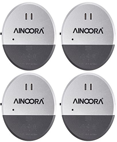 Lot de 4 détecteurs d'alarme de fenêtre - Capteur de bris de verre - 130 dB - Alarme de vibration pour fenêtre - Détecteur d'intrusion pour intérieur, maison, bureau, appartement et camping-car