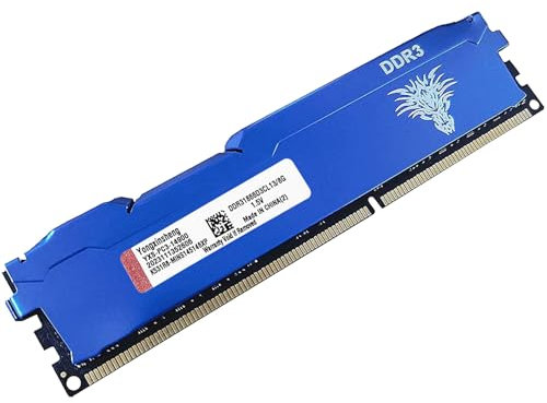 DDR3 8GB Desktop RAM 1866MHz PC3-14900 UDIMM Non-ECC Unbuffered 1.5V 2Rx8 Dual Rank 240 Pin CL13 PC Computer Memory Upgrade Module Arbeitsspeicher Kit (Blau)